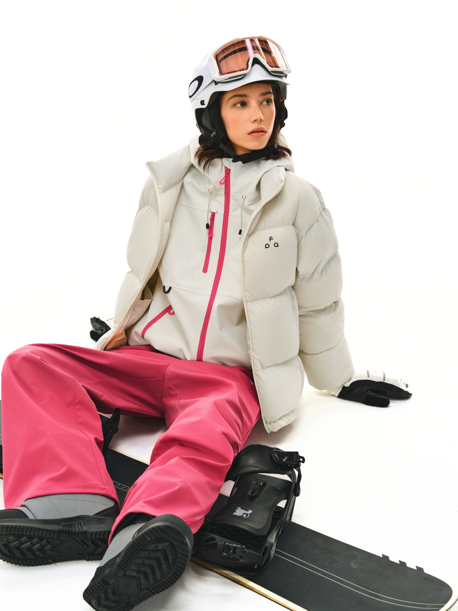 FPA品牌logo印花立领羽绒服